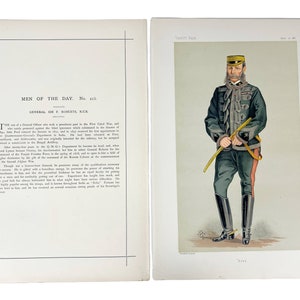 Impresión cromolítica antigua de Vanity Fair del general Lord Roberts, 1880 Bobs