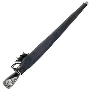 Vintage 1950s Umbrella by IGRA with Rhinestone Studded Handle and Tip