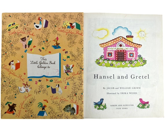 Hansel and Gretel Little Golden Book 1945 H Printing Fine 