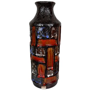 Mid Century Pottery Vase Maurice Chalvignac Quebec Canada 15" Tall