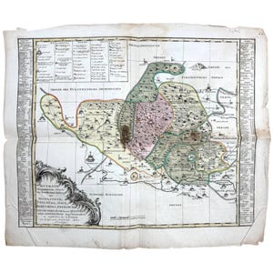 Carte allemande ancienne de 1749 - Stolberg et territoires d'Allemagne centrale par P. Schenk, Amsterdam
