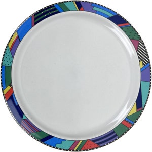 Vintage 1990s Rosenthal Porcelain Memphis Style Metropol Salad Plate by Barbara Brenner