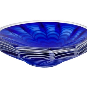 Rare Vintage 1950s Flygsfors Glass Bowl Paul Kedelv Signed 1954
