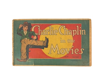 Charlie Chaplin in the Movies Comic Strip Colouring Book – 1917 by J. Keeley – Essanay Co. – Unused Interior – Rare Early Film Memorabilia