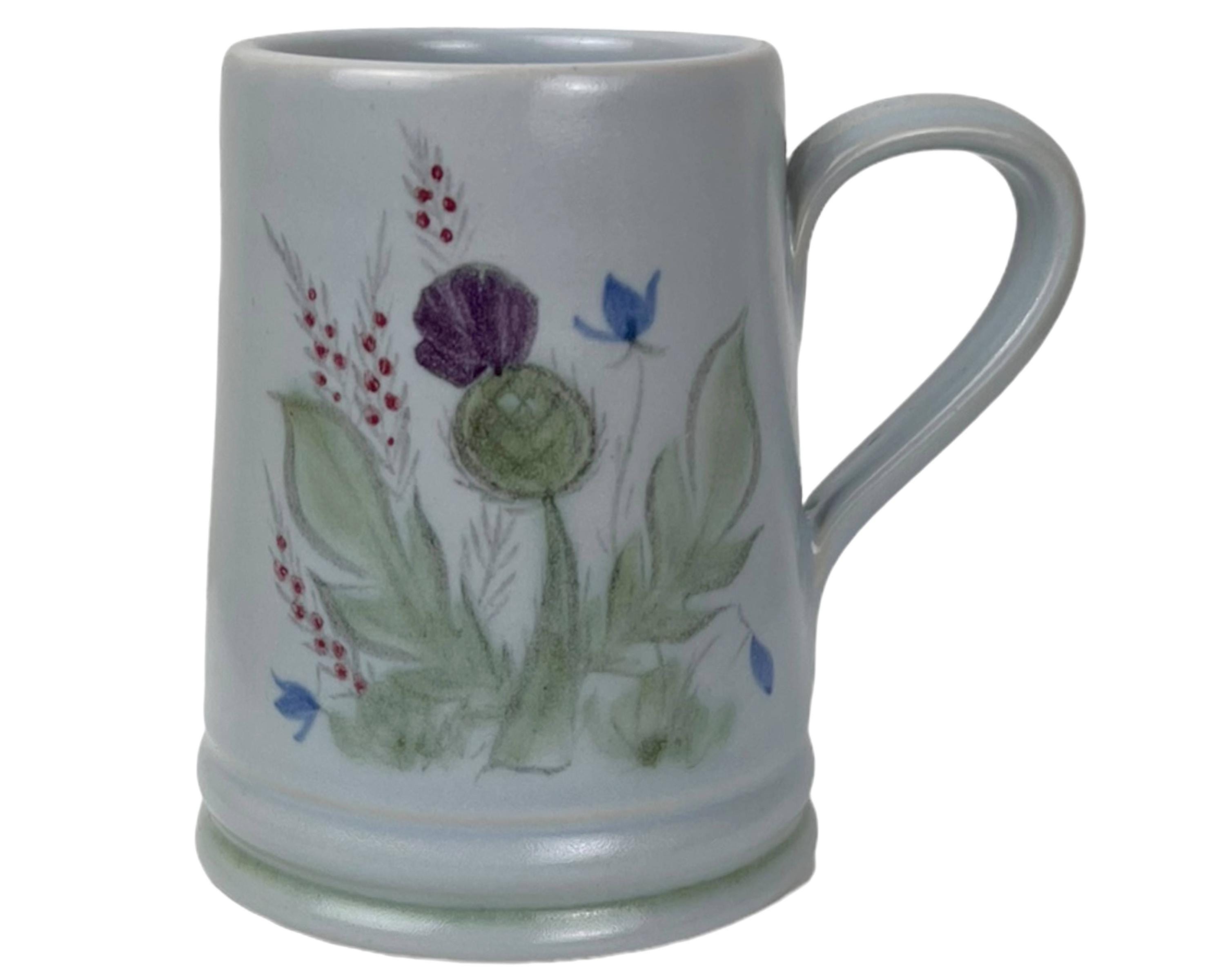 Vintage Buchan Thistle Tankard Scottish Stoneware 187 20