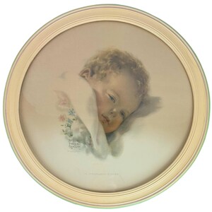 Original 1921 Bessie Pease Gutmann Print On Dreamland’s Border Round