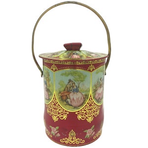 Vintage 1950s English Toffee Tin Fragonard Courting Couples