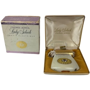 Vintage Lady Schick Crown Jewel Electric Shaver – Original Box & Case – 1965