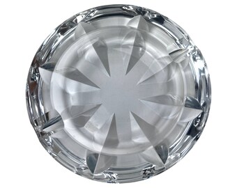 Vintage 1950s 60s Baccarat Crystal Glass Ashtray Made in France 15 cm