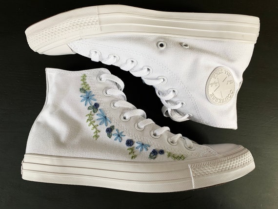 blue flower converse