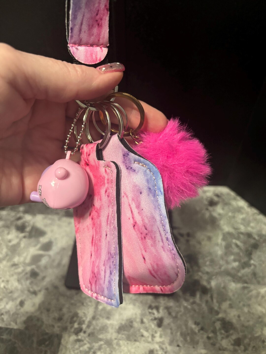 Pink Swirl Keychain - Etsy