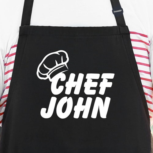 Chef With Customizable Name Cooking Apron Funny Humor Etsy