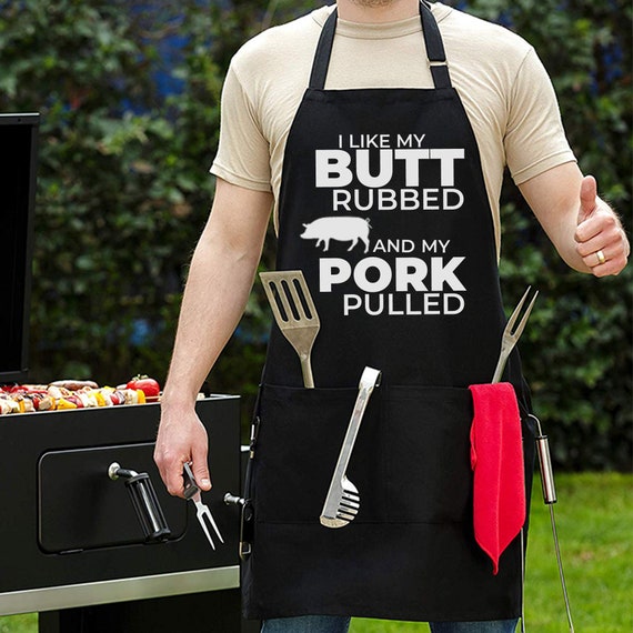 Funny Bbq Apron Novelty Aprons Cooking Gifts For Men 100% Cotton 2 Pockets  Bbq R