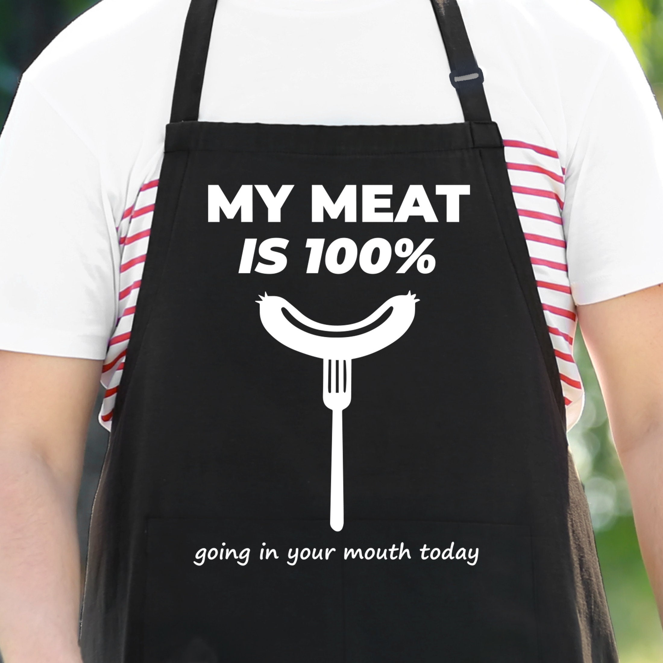 Funny Apron for Men My Meat is 100% Going in Your Mouth - Etsy Funny Apron for Men My Meat is 100% Going in Your Mouth - Etsy