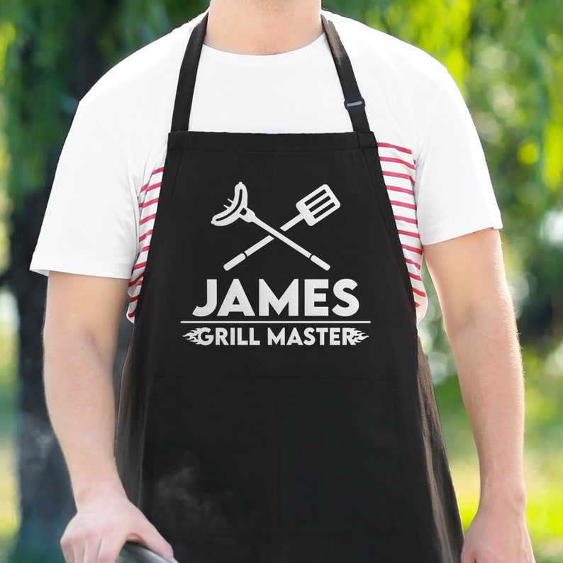 Custom Apron Grill Master Apron For Men Personalized Mens | Etsy