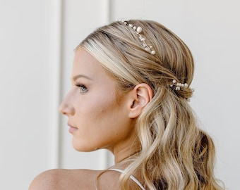 Fresh Water Pearl Bridal Hair Vine