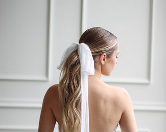 Extended Pleated Soft Bridal Bow