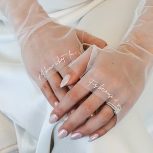 Bridal Gloves, Tulle Fingerless Sleeves image 1