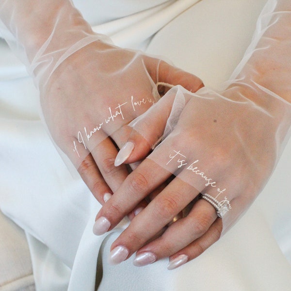 Bridal Gloves, Tulle Fingerless Sleeves