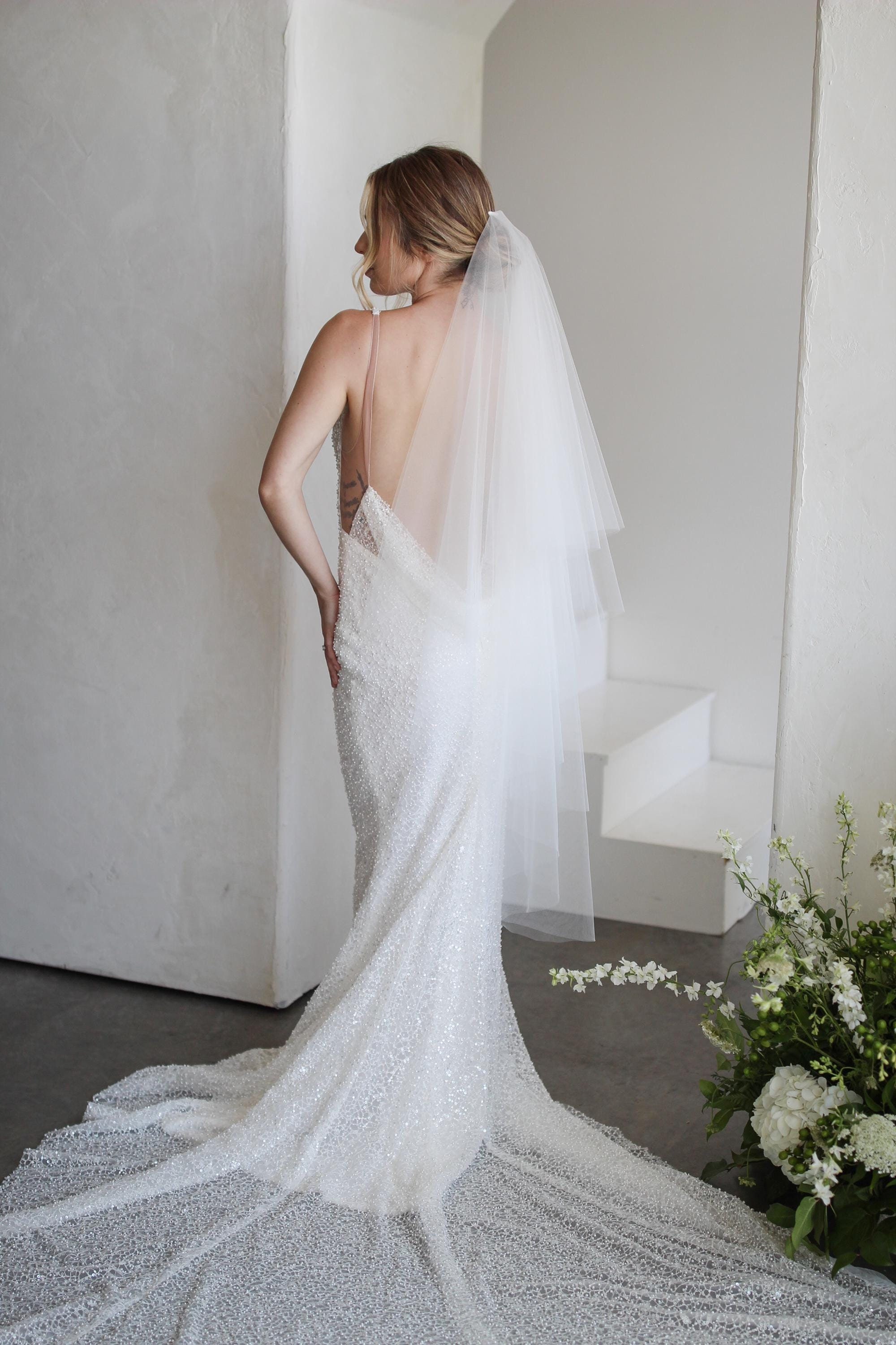 Four Layer Tulle Drop Veil, 4 Tier Bridal Veil - Etsy