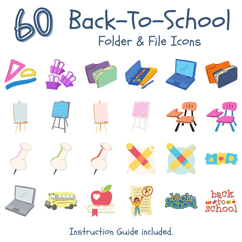 60 Academic Folder Icons for Mac & PC, School Icons, File Icons, Mac ...