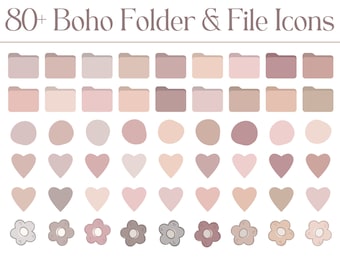 80+ Folder Icons for Mac, Windows, PC, Desktop Icons, Folder Icons, File Icons, Neutral Aesthetic, Boho, Beige, Neutrals, Icon Bundle Pack
