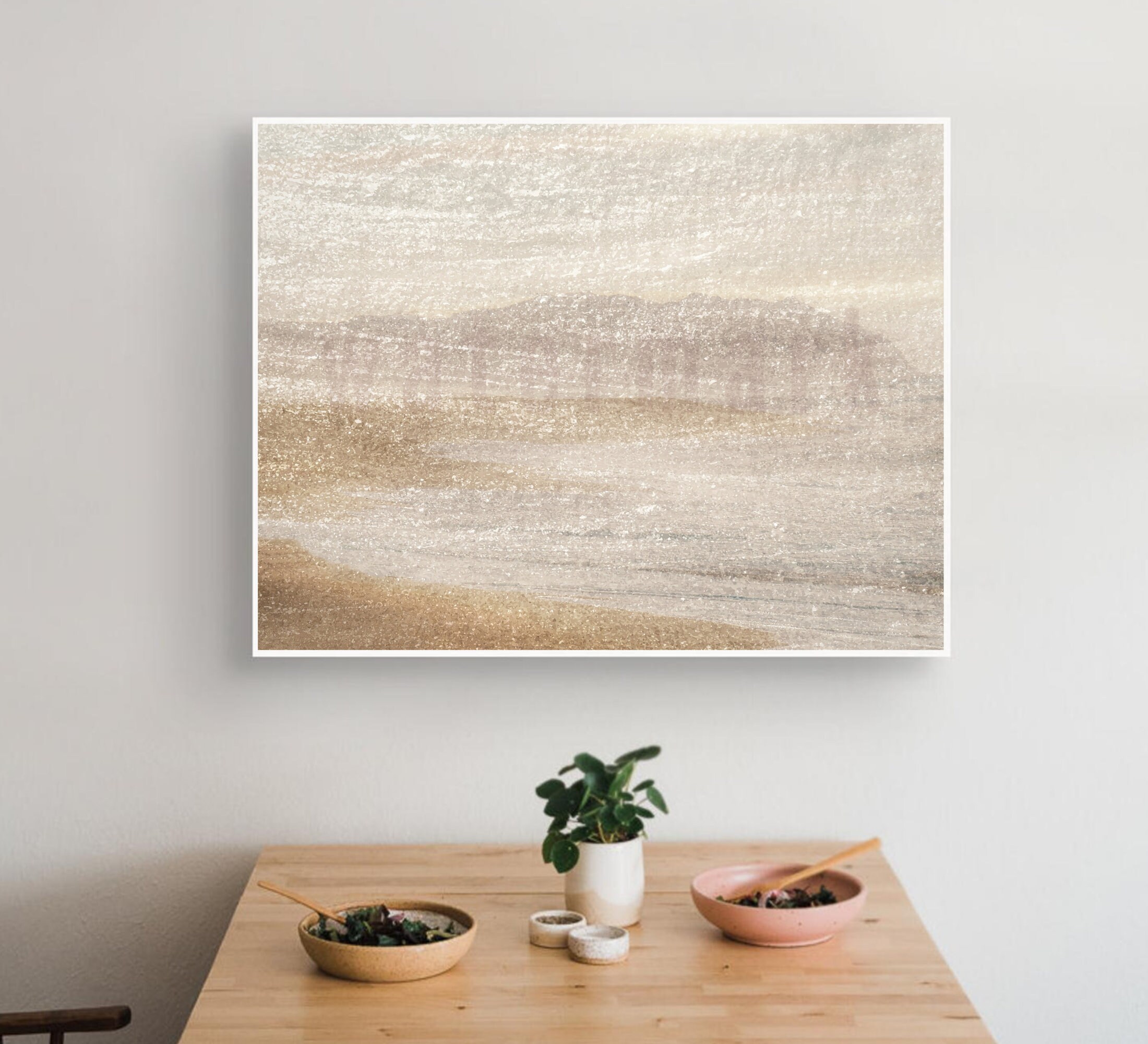 Large Neutrals Abstract Large Wall Art Horizontal Art Prints Etsy