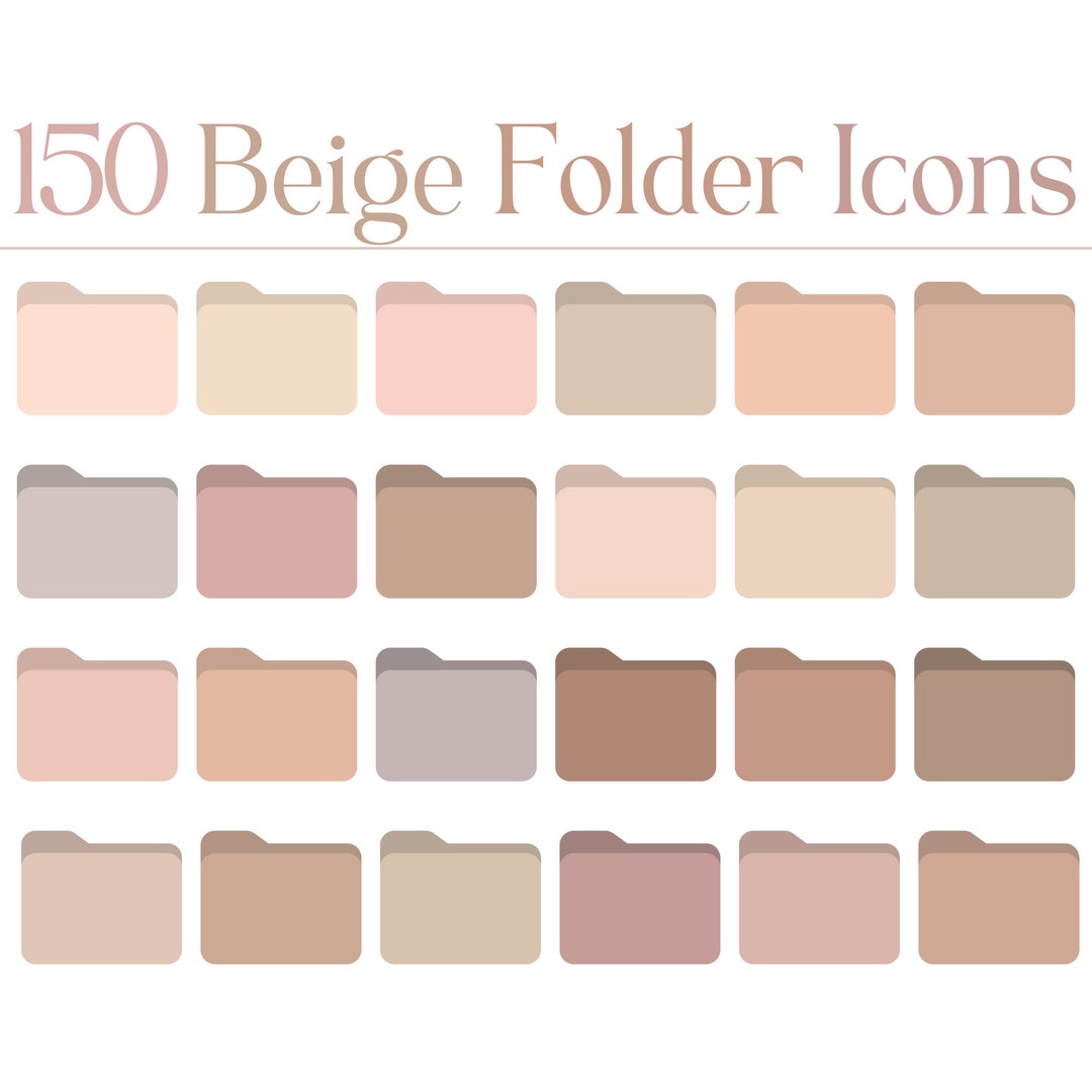 150 Folder Icons for Mac & PC, Computer Desktop Icons, Bundle Pack ...