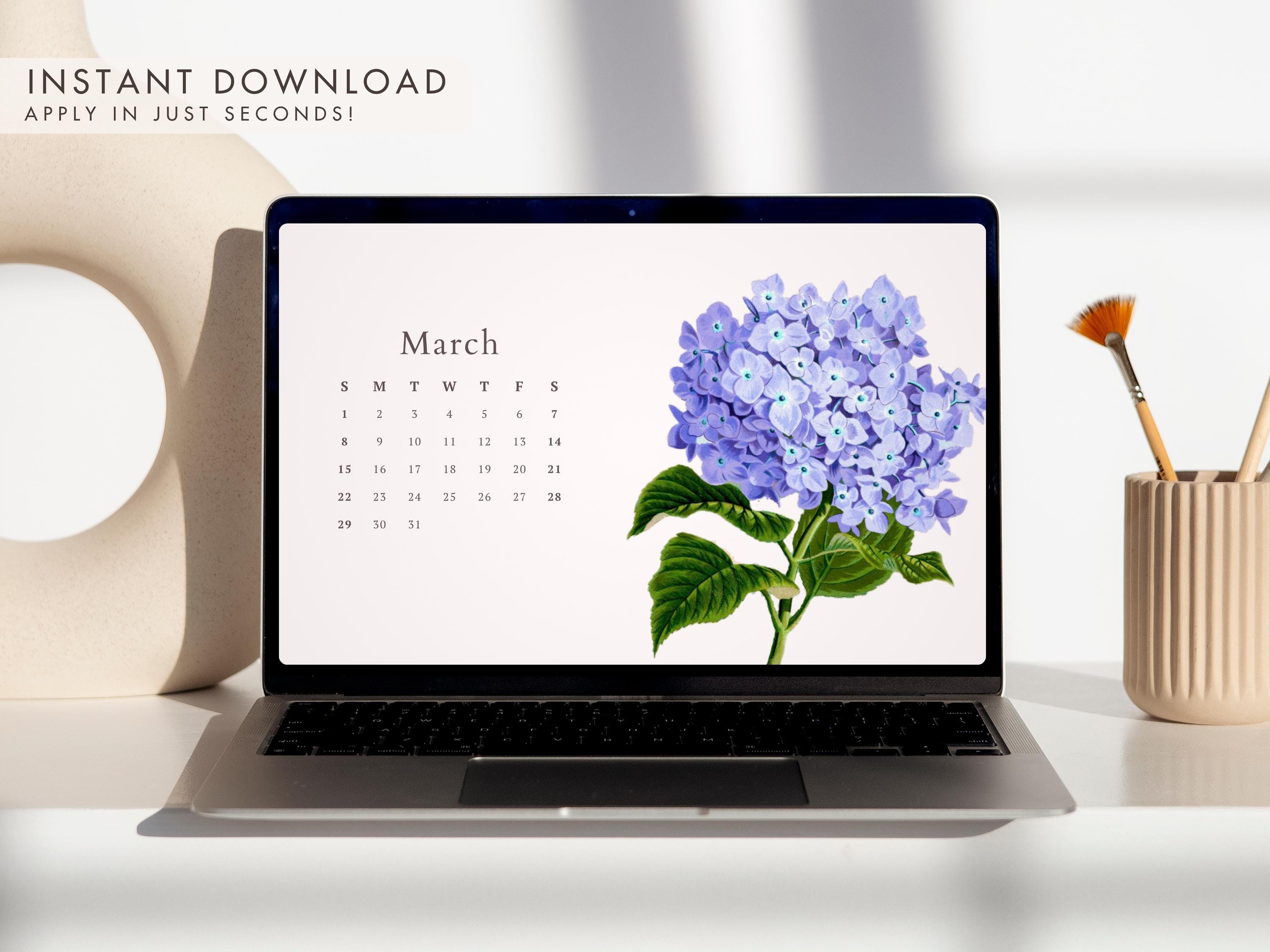 2026 Fancy Florals Desktop Wallpaper \u0026 Calendar, Computer Background, PC,  Mac, Windows, Pretty, HD, Flowers, Aesthetic, Pink, Screensaver - Etsy  Israel, image size:3000x2250