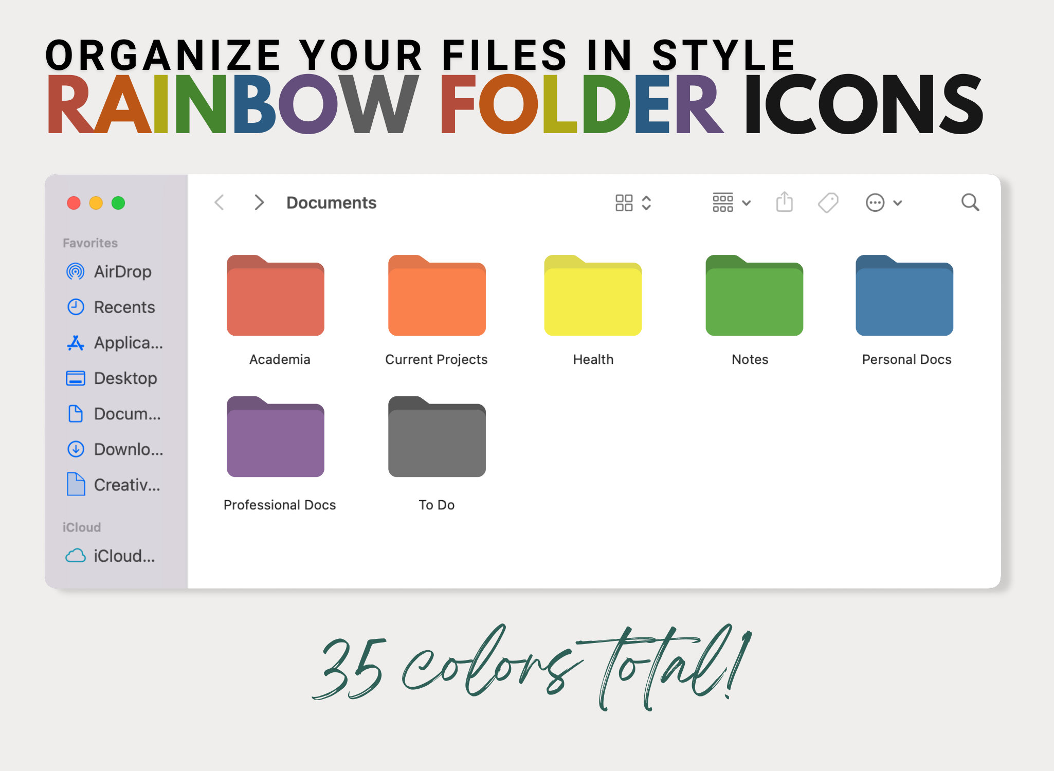 70 Folder Icons for Mac & PC, Desktop Folder Icons, Macos Icons ...