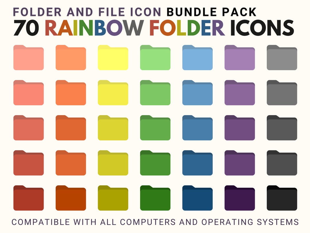70 Folder Icons for Mac & PC Desktop Folder Icons Macos - Etsy