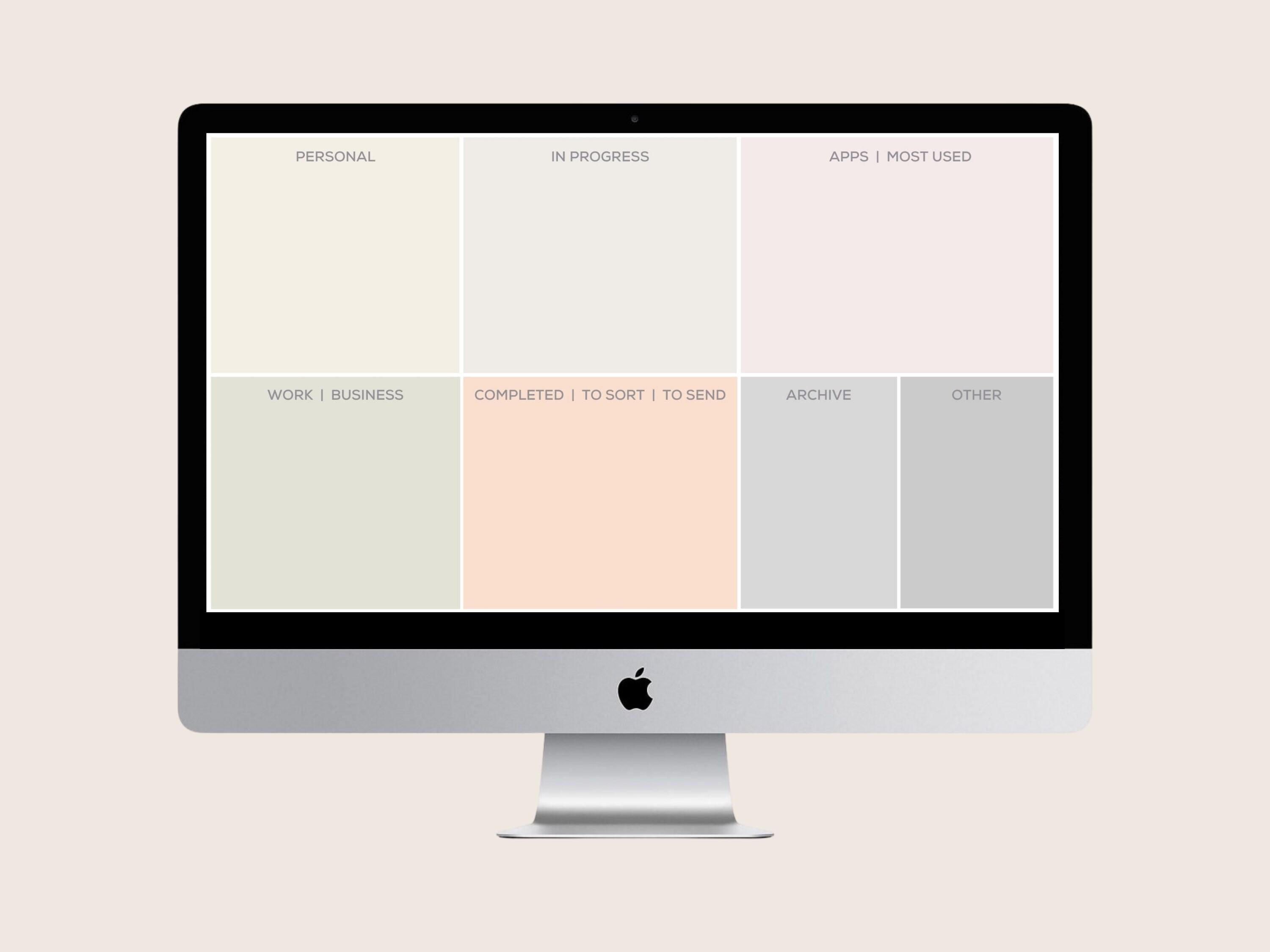 Minimalist Desktop Organizer Pretty Productive Etsy