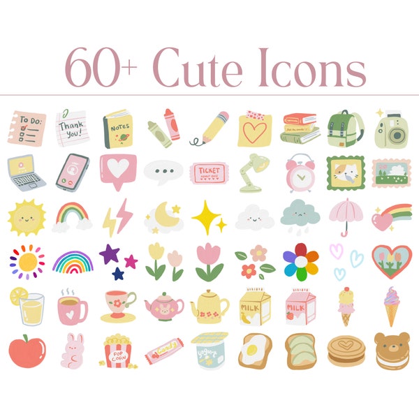 60+ Folder Icons for Mac & PC, Desktop Folder Icons, File Icons, Mac, PC, Instant Download, Digital Download, Aesthetic Icons, Cute, Tech