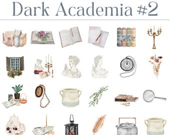 50 Dark Academia Icons 2, Vintage, Mac, Windows, PC, Notion, Folders, Files, Desktop, Icons for Students, College, Tech, Icons, PNG, ICO