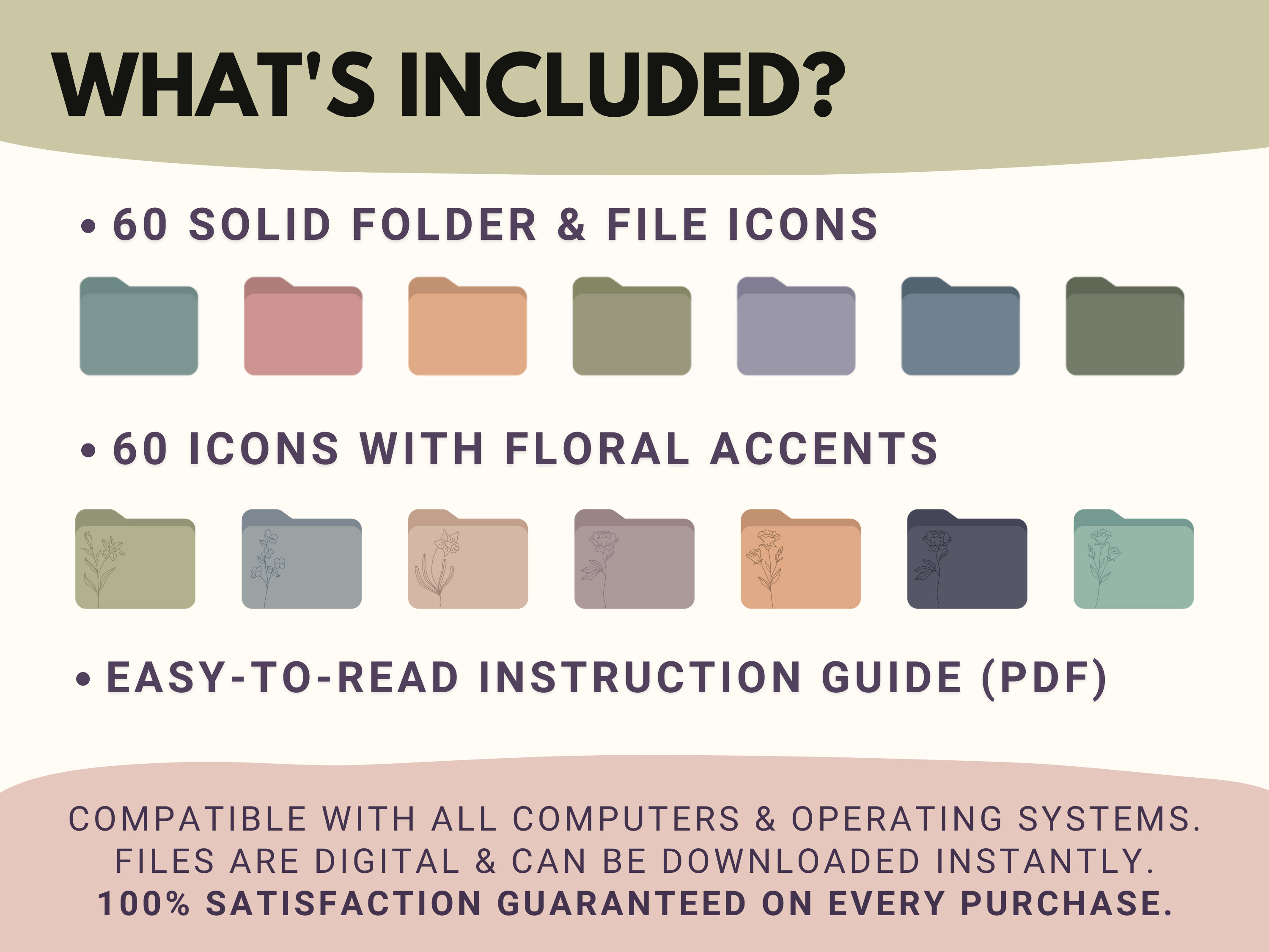 120 Folder Icons for Mac & PC, Computer Desktop Icons, File Icons ...