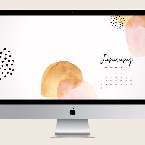 Desktop Calendar 2022 Macbook Wallpaper Calendar 2022 Etsy