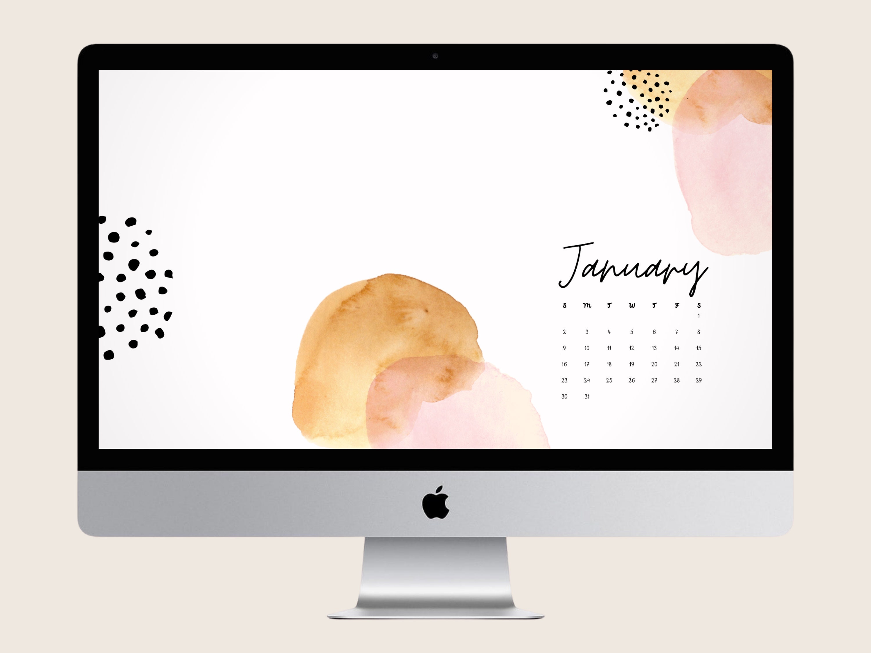 2022 Desktop Wallpaper With Monthly Calendar Desktop | Etsy