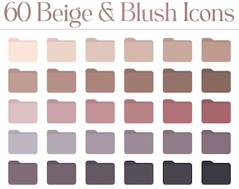Beige Aesthetic Desktop Folder Icons, Aesthetic Mac Icons, Aesthetic ...