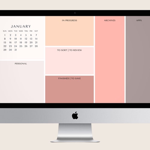 2023 Desktop Wallpaper With Calendar Organizer Digital - Etsy