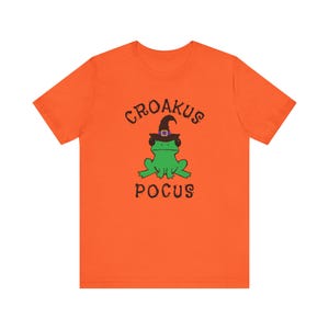 Croakus Pocus Frosch-T-Shirt mit Hexenhut | Halloween-Frosch-Shirt, skurriles Design für die Gruselsaison