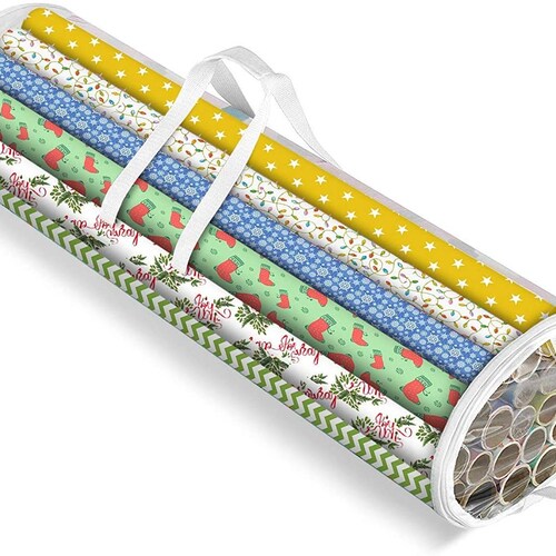Ram® Christmas Wrapping Paper Storage Bag Fabric Gift Wrap Etsy