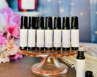 Turkish Rose + Lychee Rollerball Perfume Oil | Roll On | Women's Fragrance | Scented Body Oil | Travel Size | Sweet Floral Fruity Scent