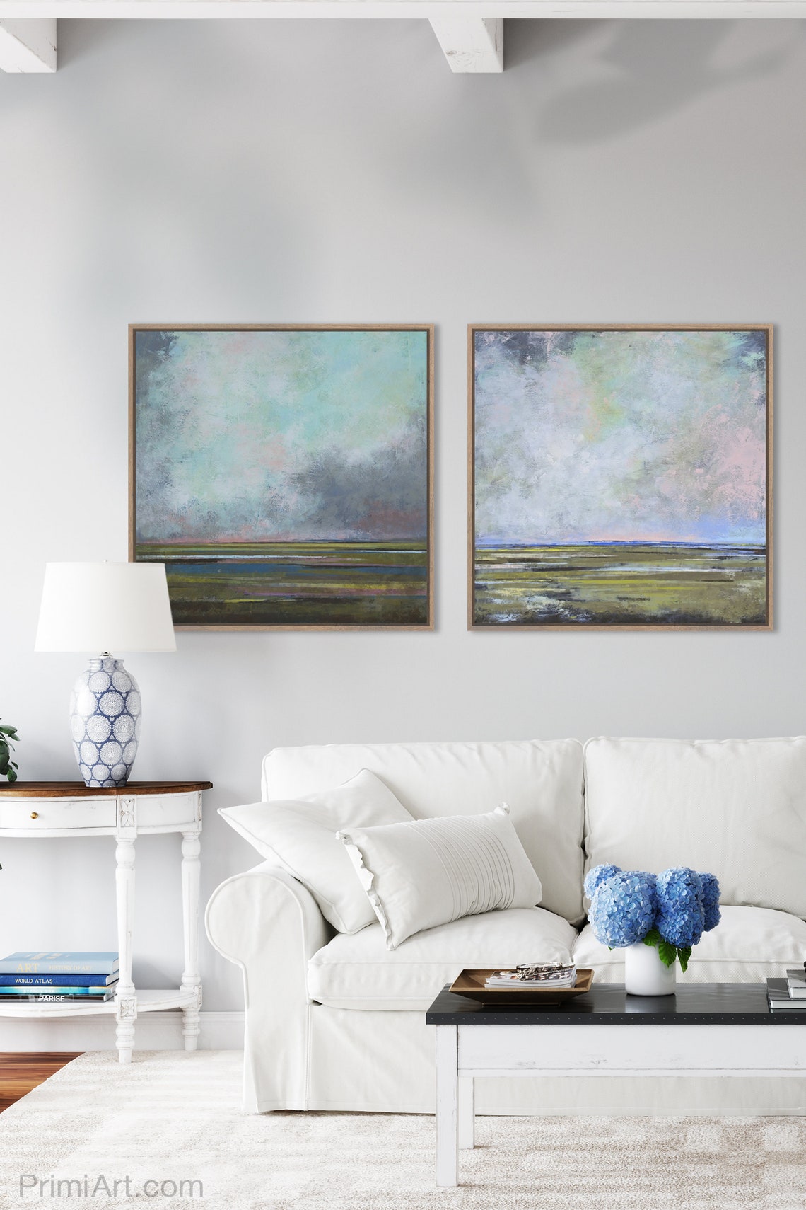 Landscape Gallery Wall Set, Coastal Print Set of 2 for Wall Decor