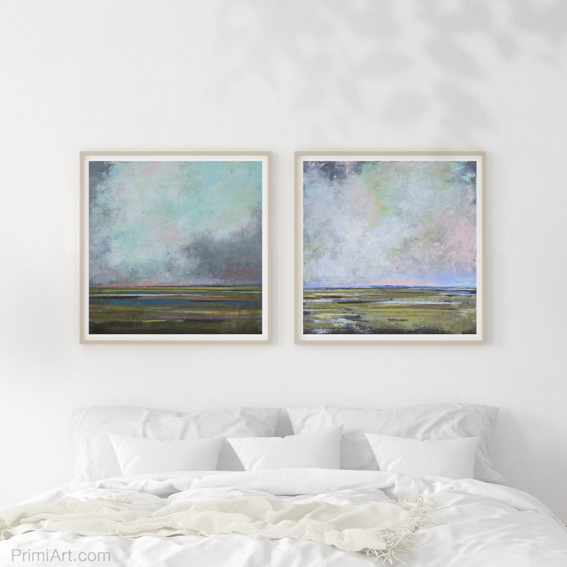 Landscape Gallery Wall Set, Coastal Print Set of 2 for Wall Decor
