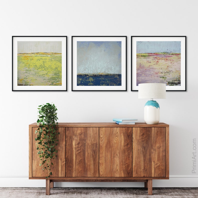 Colorful Set of 3 Wall Art Ocean Triptych Wall Art - Etsy