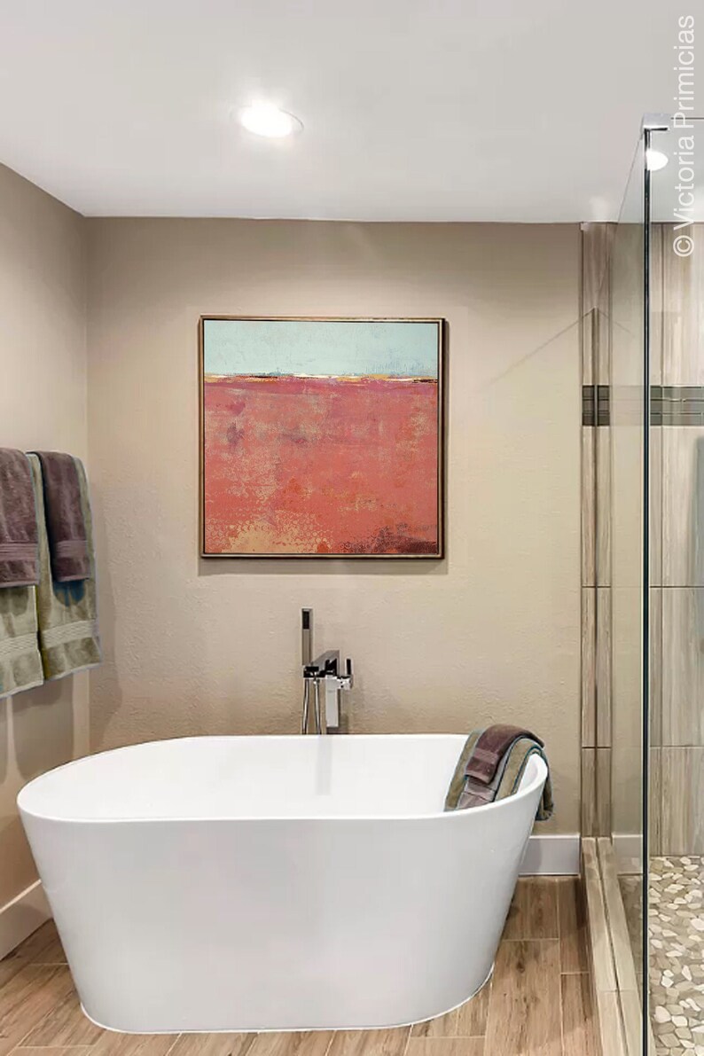 Abstract Canvas Wall Art for Bathroom Ocean Digital Prints Etsy New