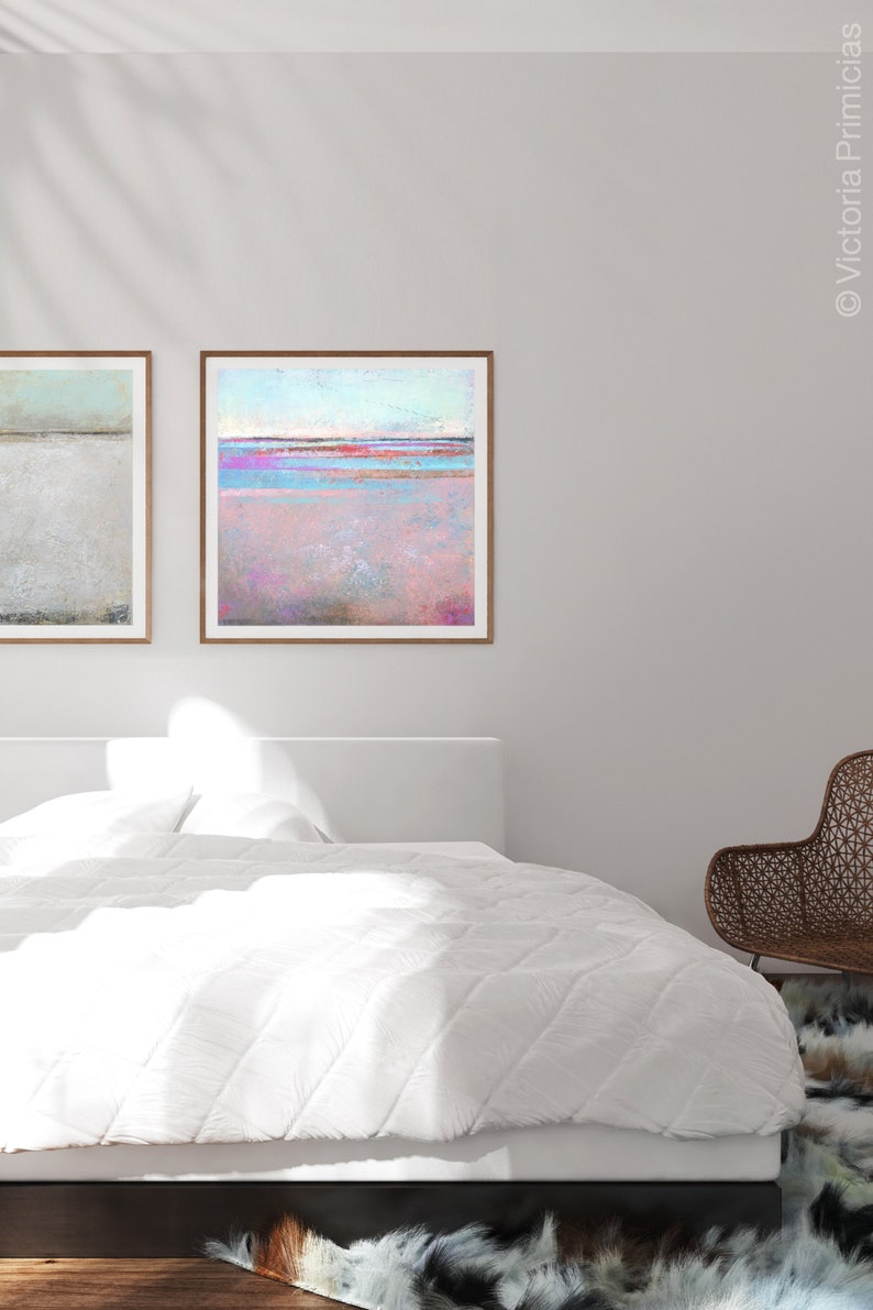 Pink Kitchen Wall Art Printable Square Abstract Wall Art Etsy