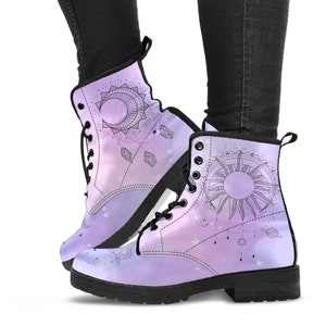 Fashion Combat Boots - Esoteric Art #104 | Unisex Custom Shoes, Vegan Leather Boots Women, Women&#39;s Boots, Boots Men, Aesthetic Shoes