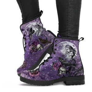 国内で当店のみ ADC - Stardust Cat-Ear Black Boots-Purple Purple Lemon Batwing Boots – VampireFreaks