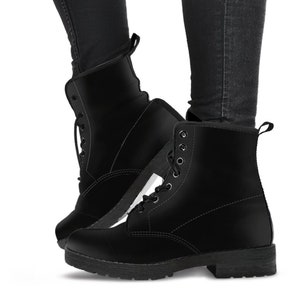 Combat Boots - Simply Black | Unisex Boots, Custom Shoes, Hippie Boots, Lace Up Boots, 90s Boots, Women's Boots, Boots Men